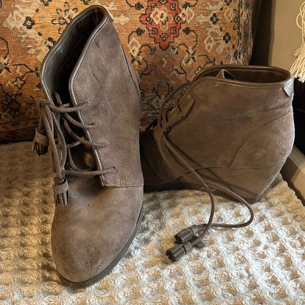 Madden Girl suede booties